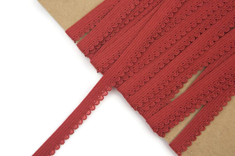 Fall Orange Picot Elastic Trim Lingerie Trim 5.5 yards ATN00474