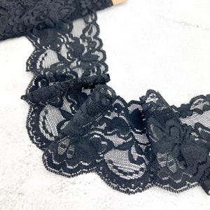 Black Lace Trim Remnant 3.25 yards SLT00313