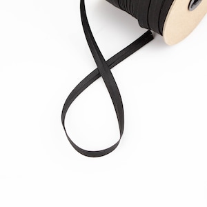Black Centerfold Woven Bias Tape 1/2 inch width x 10 yards