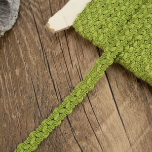 Green Fancy Rick Rack Like Woven Trim Vintage Trim Made in Germany 5 yards