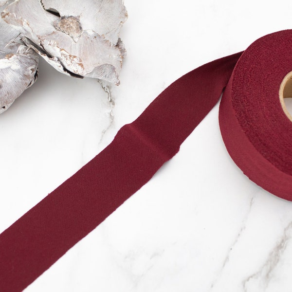 Maroon Knit Bias Tape 1.25 inches width x 14 yards BST00336