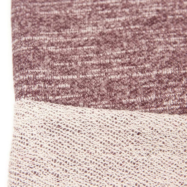 Heather Red and Off White French Terry Knit Fabric by the yard Extra Wide FTK00544