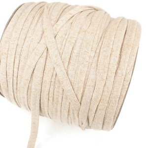 Light Beige Spaghetti Strap Trim  Hollow Tube Tubular Trim 12 yards Remnant