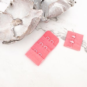 Pink Hook and Eye Bra Closure 2 x 3 for 2 pairs NTN00062