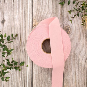 Pink  Ponte Crepe Knit Bias Tape Binding Tape 1.25 inches x 14 yards