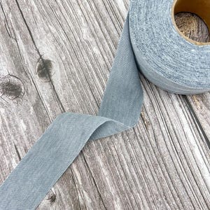 Blue Oxford Knit Bias Tape Binding Trim 1.25 inches width x 39 yards BST00343B