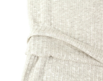 Heather Light Warm Gray Rib Sweater Knit Fabric by the yard