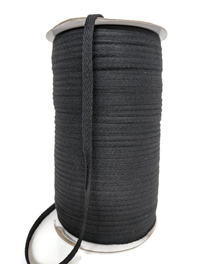 Black Cotton Twill Tape Trim 1/4 Inch Width 10 Yards ATN00846 Etsy