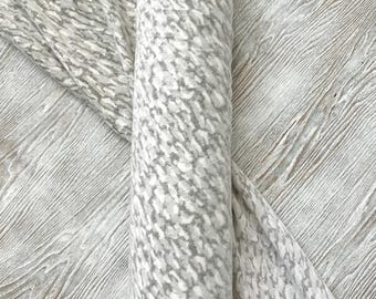 Gray Graphic Rocks Brushed Fleece Like Baby French Terry Knit Fabric by the yard FTK00873R