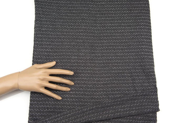 Gray and Silver Fancy Wavy Stripe Open Weave Sweater Knit | Etsy