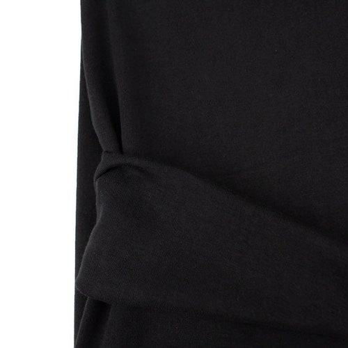 Black Solid Slub Cotton Spandex Jersey Knit Fabric by the - Etsy