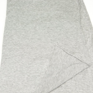 Heather Light Gray Crinkle Knit Jersey Fabric by the Yard  ATK00010R