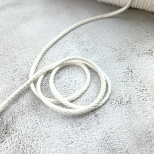 Off White Cotton Piping Cord Rope Trim 5mm 10 yards