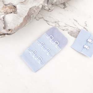 Lavender Blue Hook and Eye Bra Closure 2 x 3 for 2 pairs NTN00070