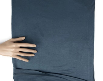 Deep Ocean Blue Knit Jersey Fabric by the yard ATK00358R