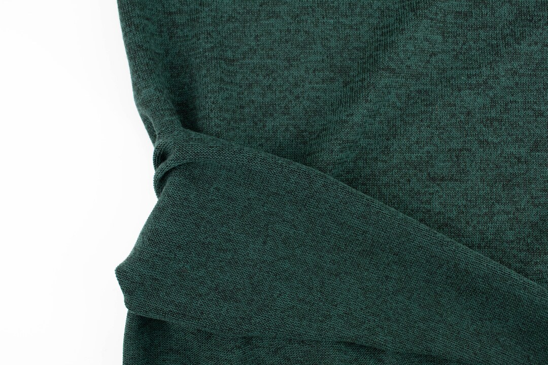 Heather Dark Green Sweater Knit Fabric by the Yard OSK01129R - Etsy