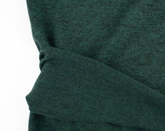 Heather Dark Green Sweater Knit Fabric Remnant 3 yards OSK01129