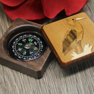 Compass, Boxed compass Box, Personalized Compass, Baptism Gift, Graduation gift Hiking Hunting Father's day Gift Husband scout Crane image 1