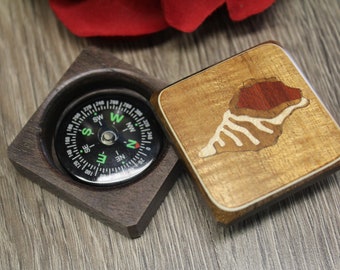 Personalized Compass, Compass, Picture Compass, Compass Box,  Outdoor Lover, Boy scout Girl Boyfriend Lover Girlfriend