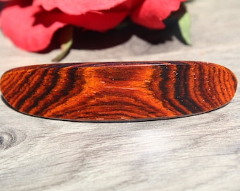 Wooden Hair Barrette, Hair Clip, French Clip Barrette, Small clip Baby barrette Wood Handmade in USA Cocobolo wood
