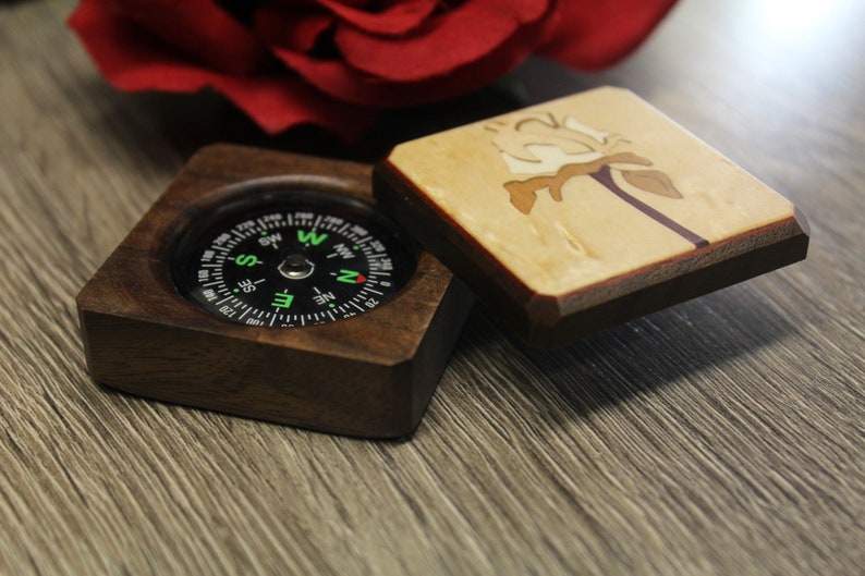Compass, Unique Compass Box , Personalized Rose Compass,flower Baptism ...