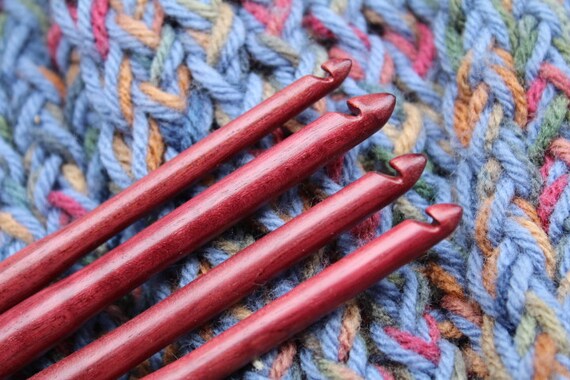 Size H Crochet hook, Bocote Wood Crochet hook, Handmade Crochet Hook