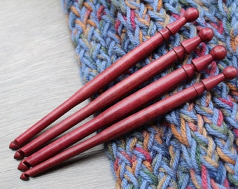 Size N-K-J-I Crochet Hook, Crochet hook set , Handmade set of Crochet hook, Purple **BUY ONE or SET**