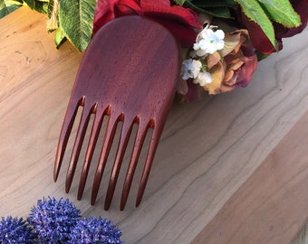 Hair Comb Fork 2 prongs, wood Hair Stick, Bun Holder, Hair Shawl Pin Hard wood Hair Comb  Short Hair Handmade