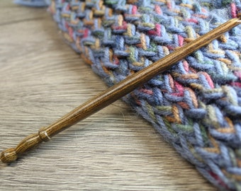 Wood crochet hook, Handmade Crochet hook, Size J Hand Turned wood Crochet Hook 2