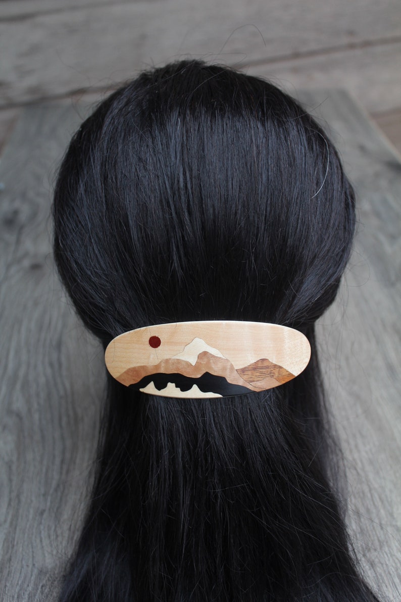 French France Hair Clip Hair Clip Barrette Luxury French Barrette Large Flower Hair Barrette Black Hair Clip Women accessories