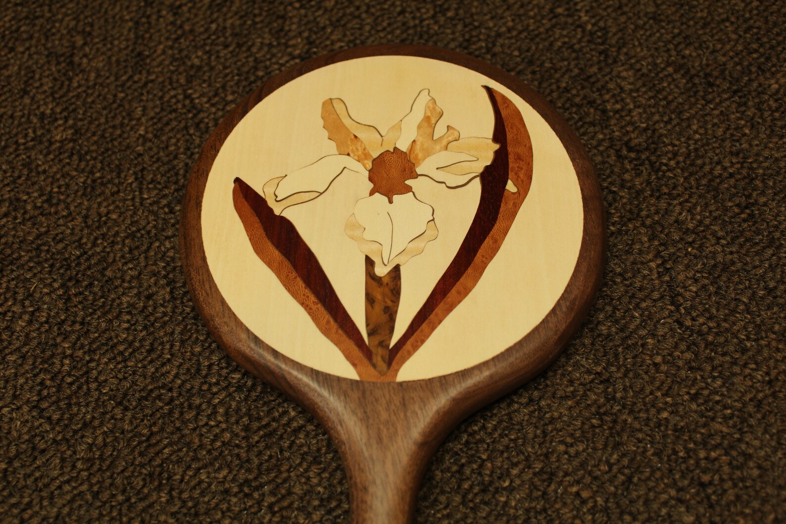 Hand Mirror Wood Hand Held Mirror Hummingbird Large Hand Etsy
