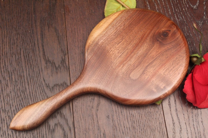 Mirror Large Hand Mirror Wall Mirror Make up Mirror Wooden Etsy