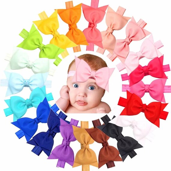 HANDMADE BOWS GROSGRAIN HAIR BOWS W//CLIP BRIGHT COLORS 6/" X 4/" GORGEOUS