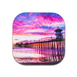 Huntington Beach Pier Coaster set of 4