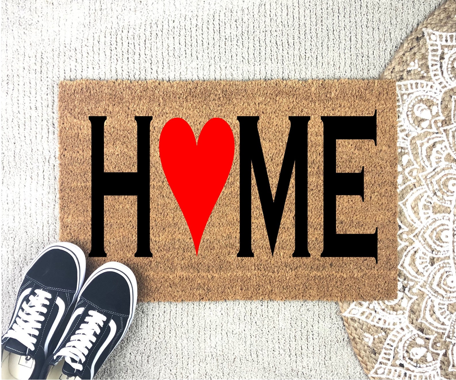 Home Heart Doormat / Home Valentine Doormat / Home doormat / Etsy