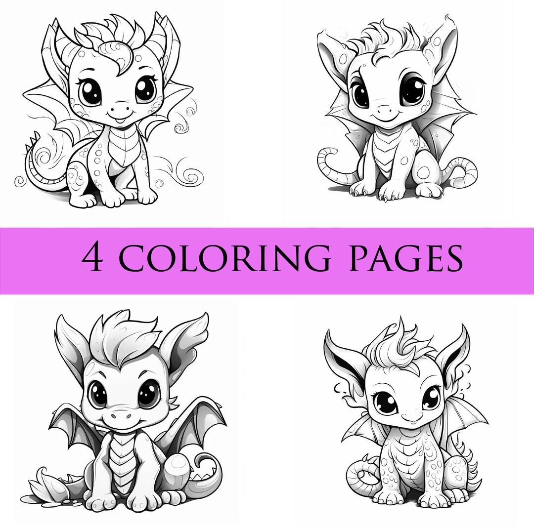 Printable Coloring Page - Instant PDF Download - Cute Little Monster ...