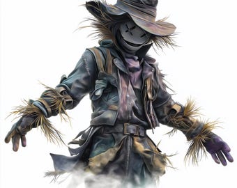 Spooky Scarecrow Clipart Set for Halloween Fun