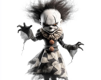 Spooky Halloween Characters Clipart Bundle: Haunted PNG Illustrations (Digital Download)