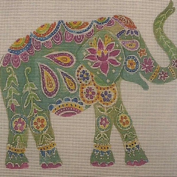 Elephant Needlepoint Etsy