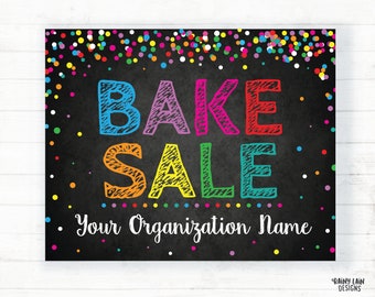 Bake Sale Sign Etsy