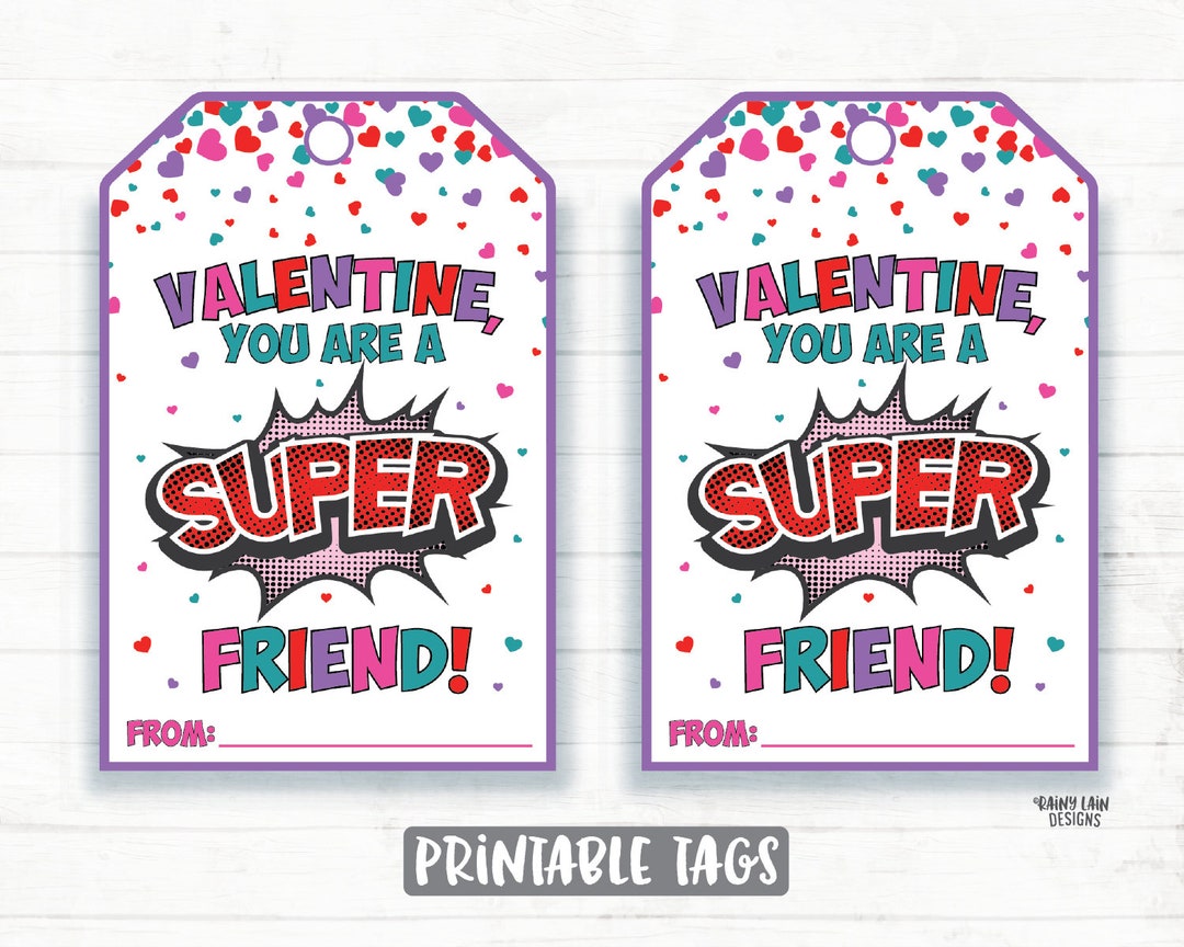 Superhero Valentine Girl Super Valentine, You Are a Super Friend ...