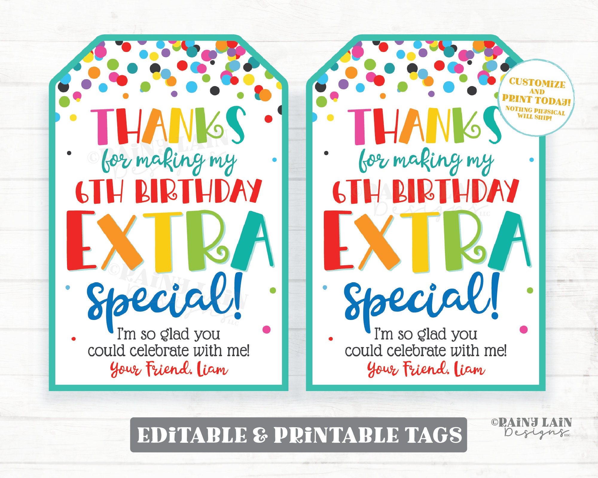 Cartão Rainy Days Birthday Personalizado