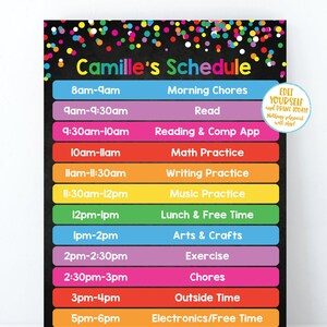 Editable Daily Schedule Kids Task List Template Printable Kids Home ...