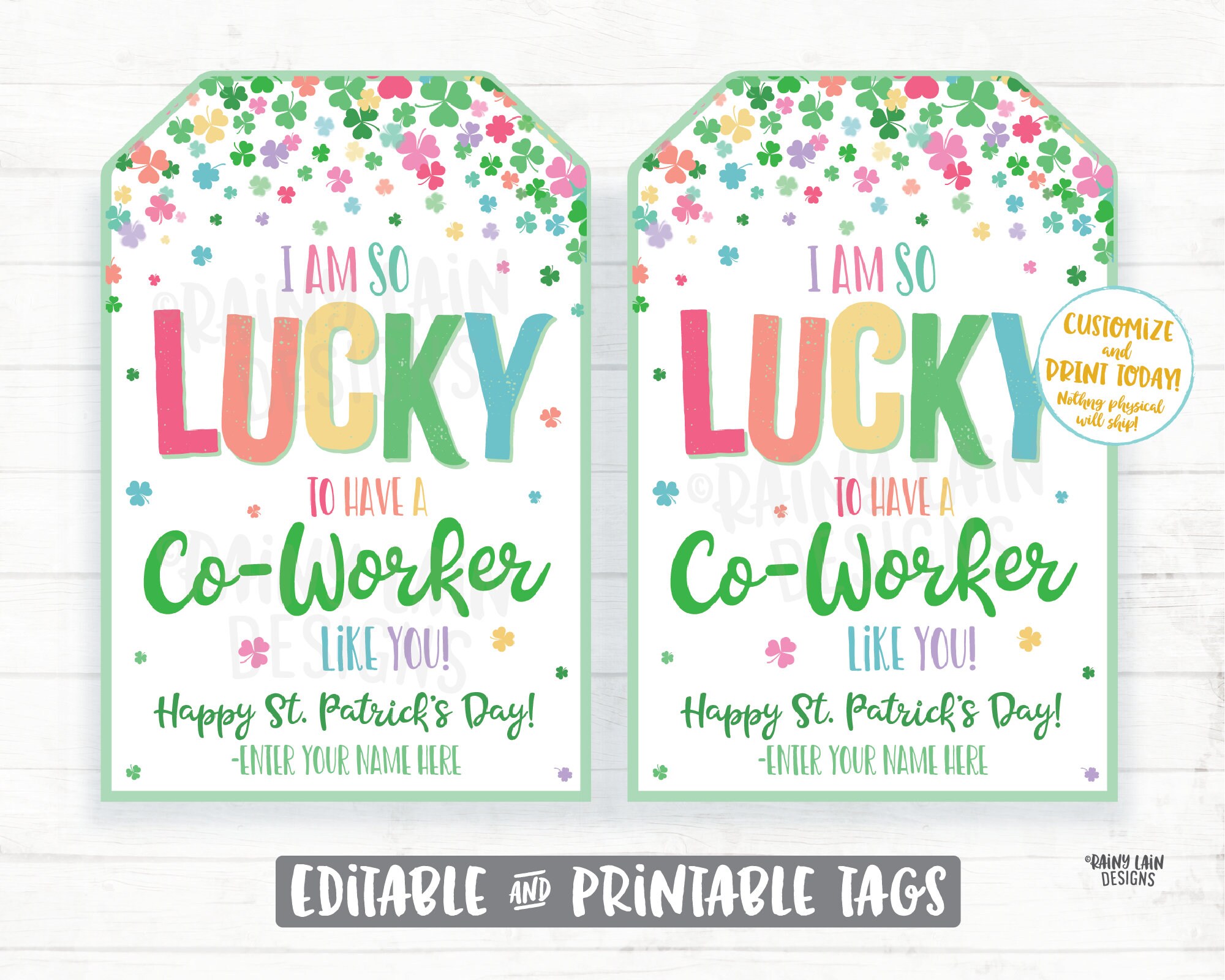 Lucky to have a Coworker like you St Patrick's Day Gift Etsy