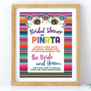Bridal Shower Piñata Sign, Wedding Piñata Sign, Wedding Sign, Fiesta Signs, Couples Shower Sign, Mexican Fiesta Signs, Decor, Fiesta Ideas