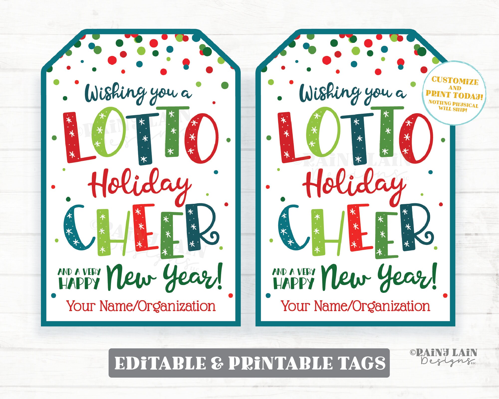 Holiday Lottery Ticket Holder - Instant Download – Stockberry Studio