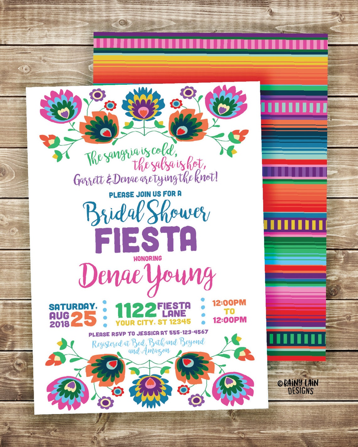 Fiesta Bridal Shower Invitation Bridal Shower Fiesta Etsy