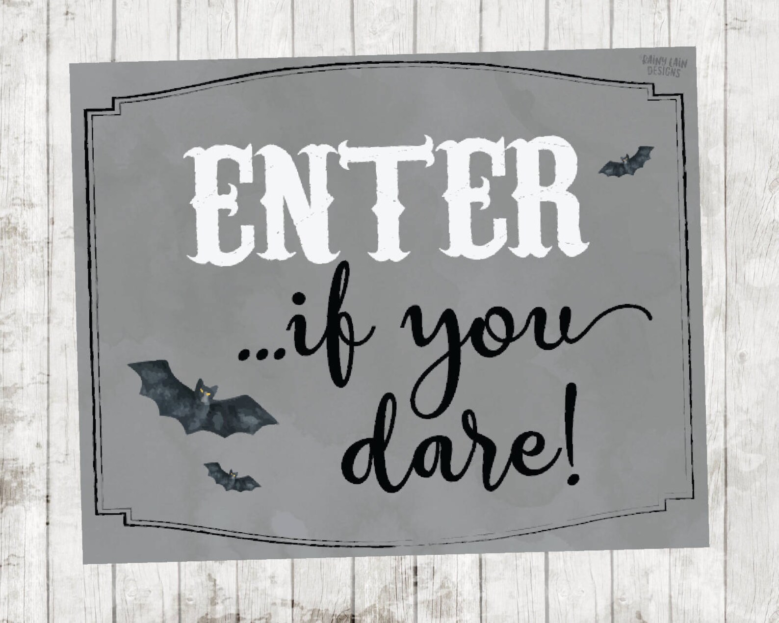 Enter If You Dare Sign Halloween Welcome Sign Halloween Etsy