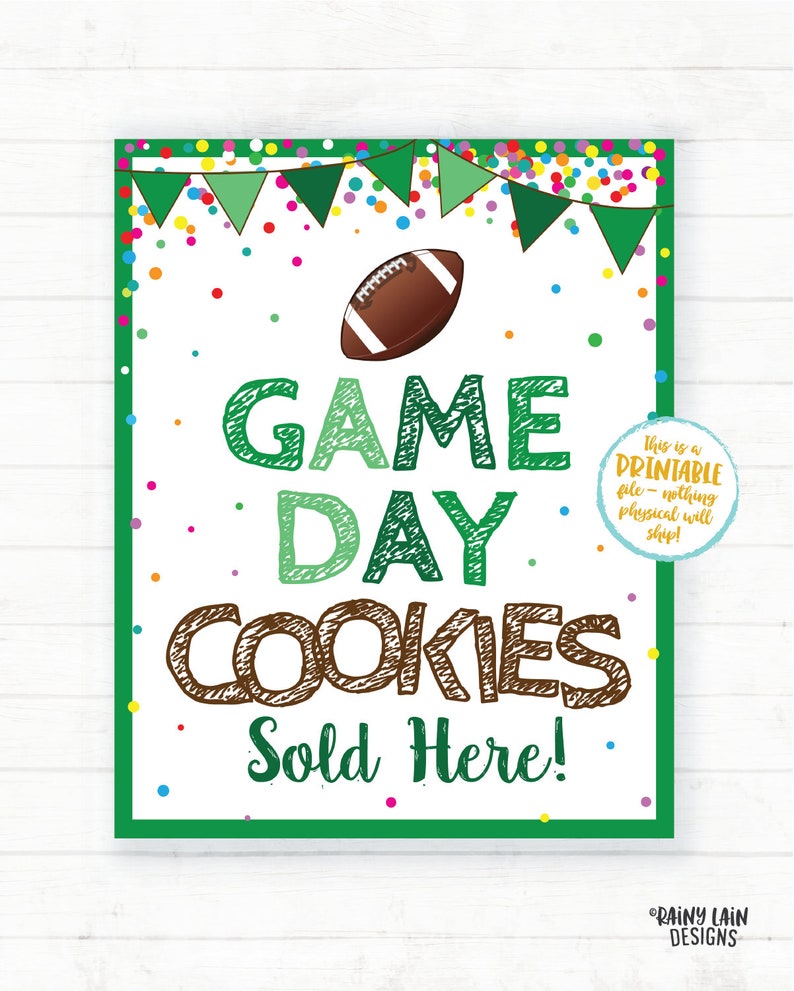 Matchdagskakorskylt, fotboll, Super Bowl utskrivbar (digital nedladdning) bild 2