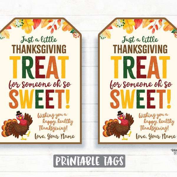 Thanksgiving Treat for someone sweet Tag Fall Appreciation Gift Tags Autumn Favor Tags Employee Company Essential Staff Teacher Thank you